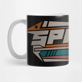 Space design space port emblem futuristic Mug